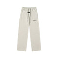 Fear Of God Essentials Logo Wide‑Leg Sweatpants Light Oat Heather